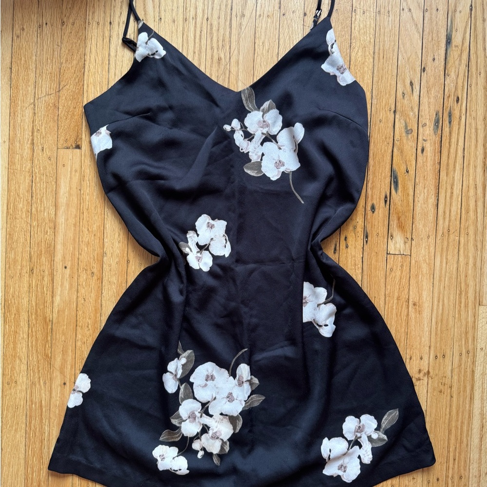 Dynamite Black and White Floral Dress